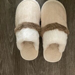 Cozy Cream and Tan Slippers
